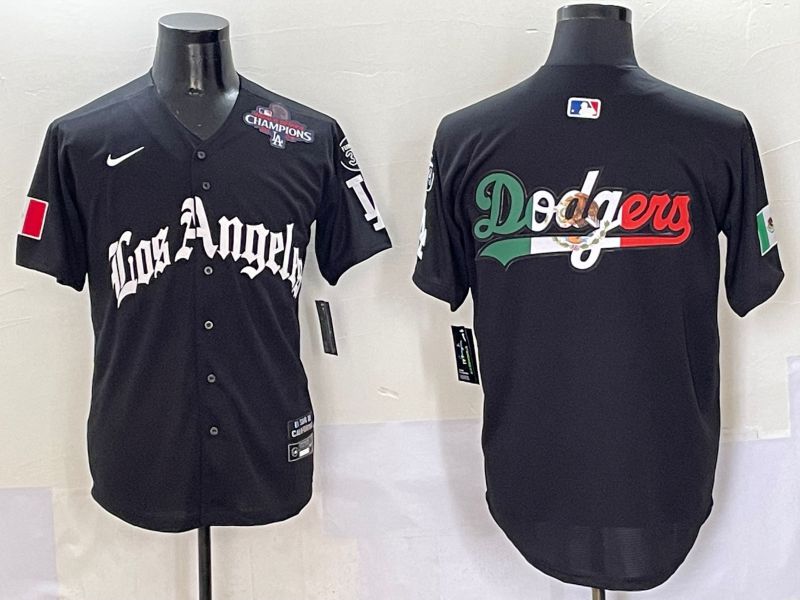 Men Los Angeles Dodgers Blank Black Five generations Joint Name 2025 Nike MLB Jersey style 9->los angeles dodgers->MLB Jersey